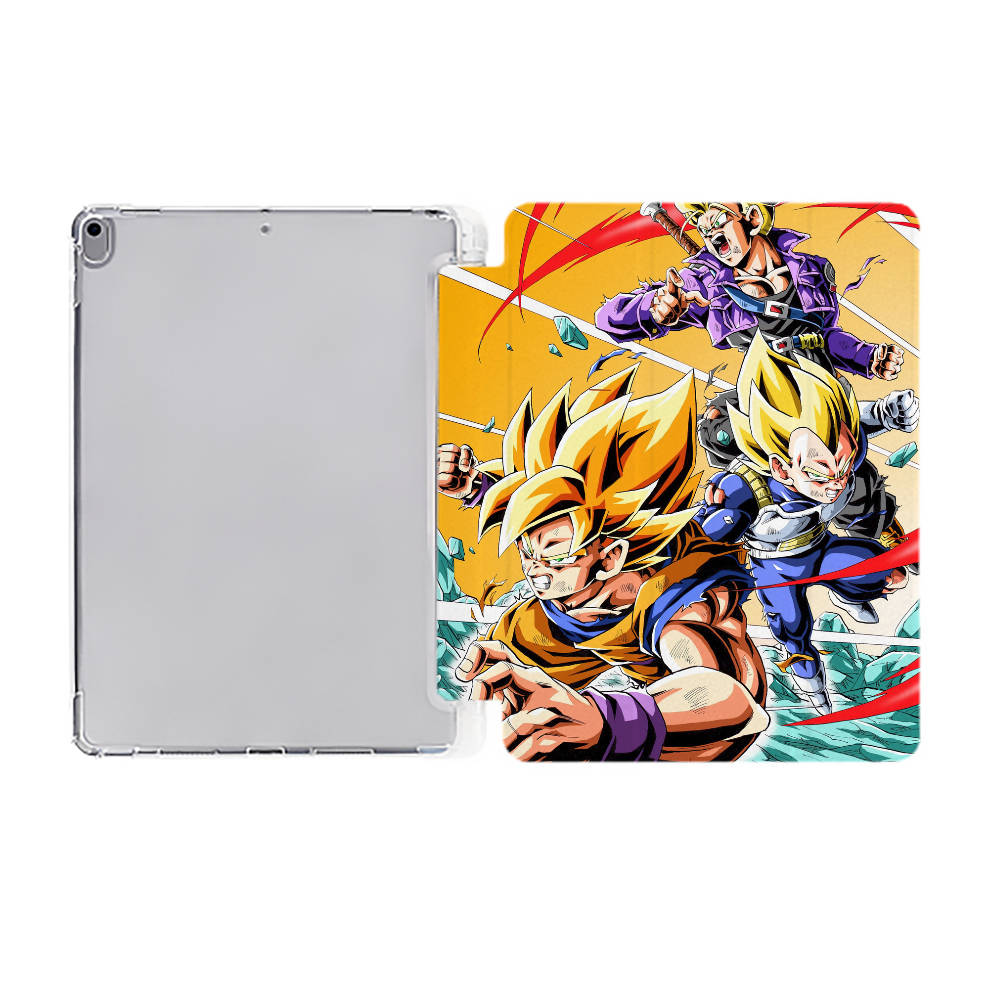 （画像用） ドラゴンボール DRAGON BALL IPad ケース ペン収納付き 三つ折りスタンド PUレザー×シリコン 対応機種9.5/10.5/10.9インチ